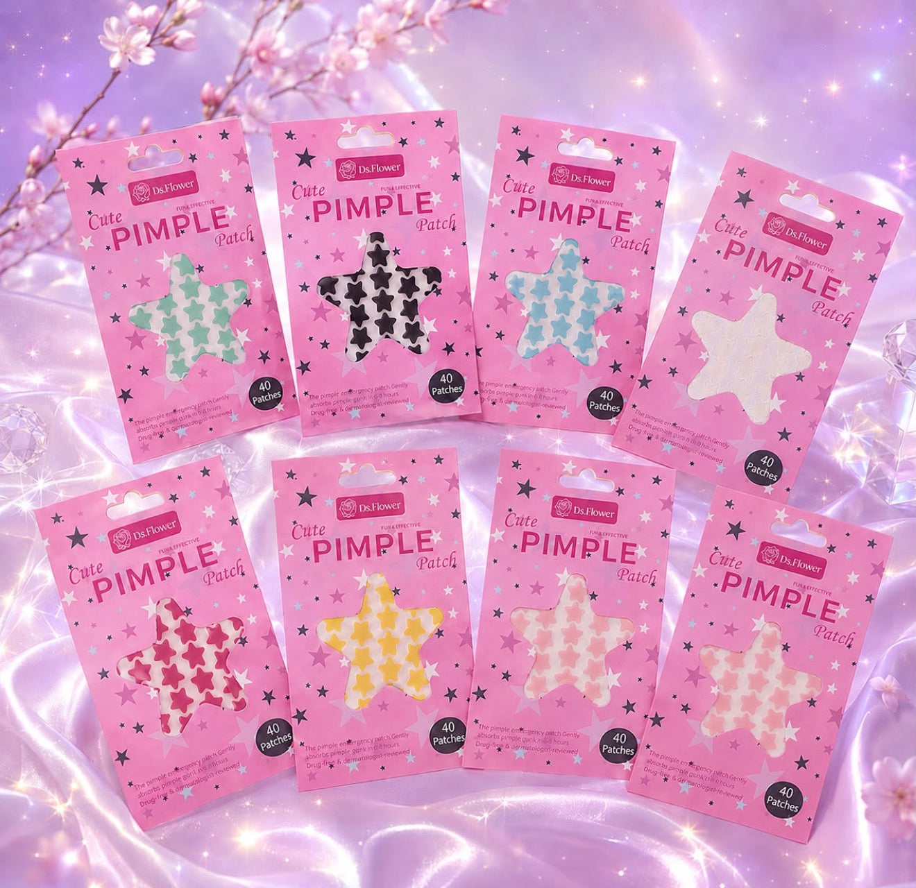 Parche de estrella para acné colores