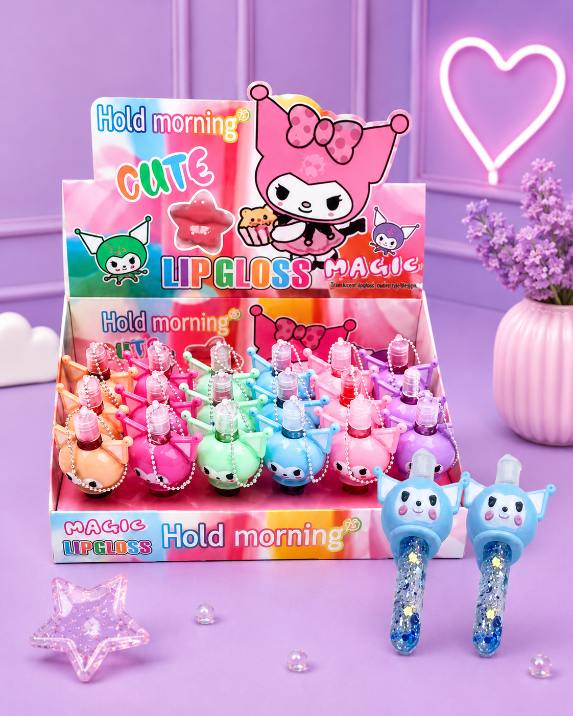 Lip gloss kuromi de llavero
