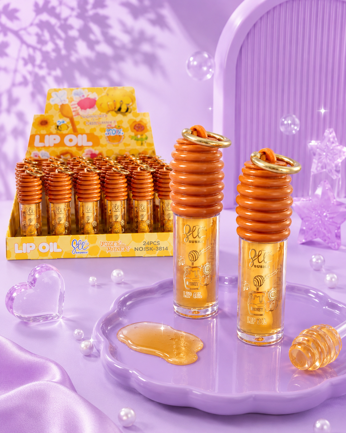 Lip oil de miel con argolla