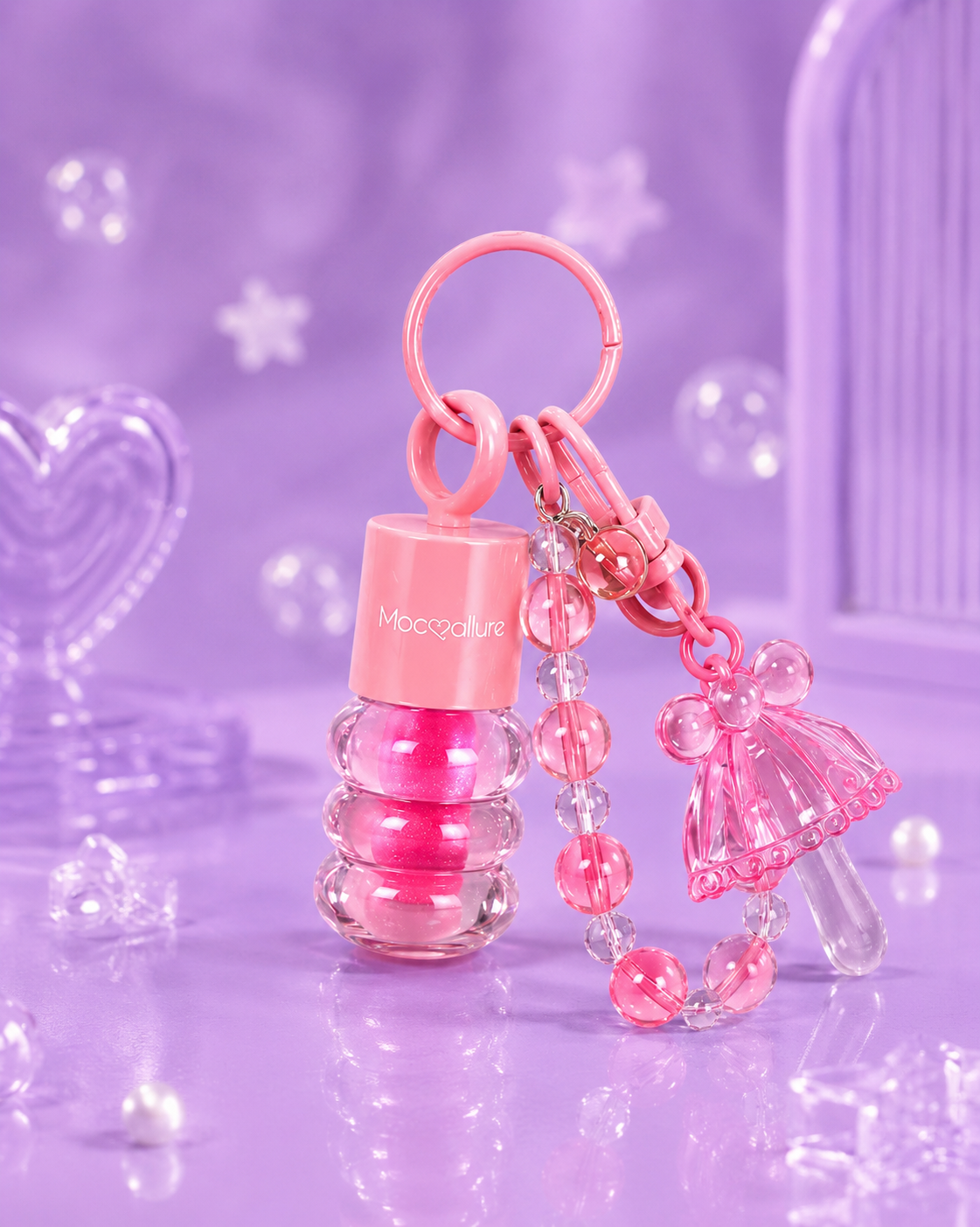 Lip gloss sombrilla con llavero