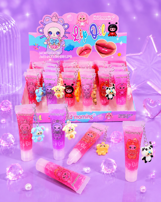 Lip gloss con llavero kawai