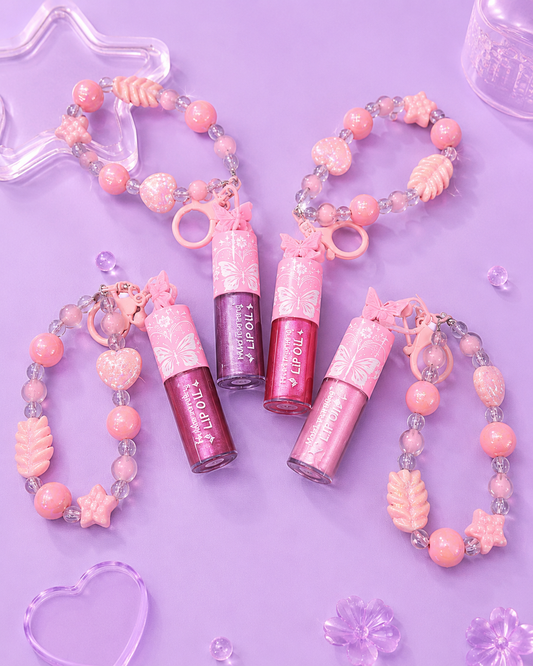 Lip gloss llavero coquette mariposa
