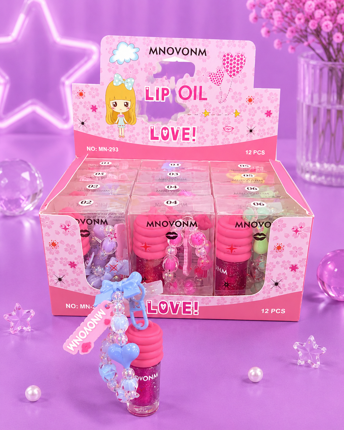 Lip gloss llavero colores