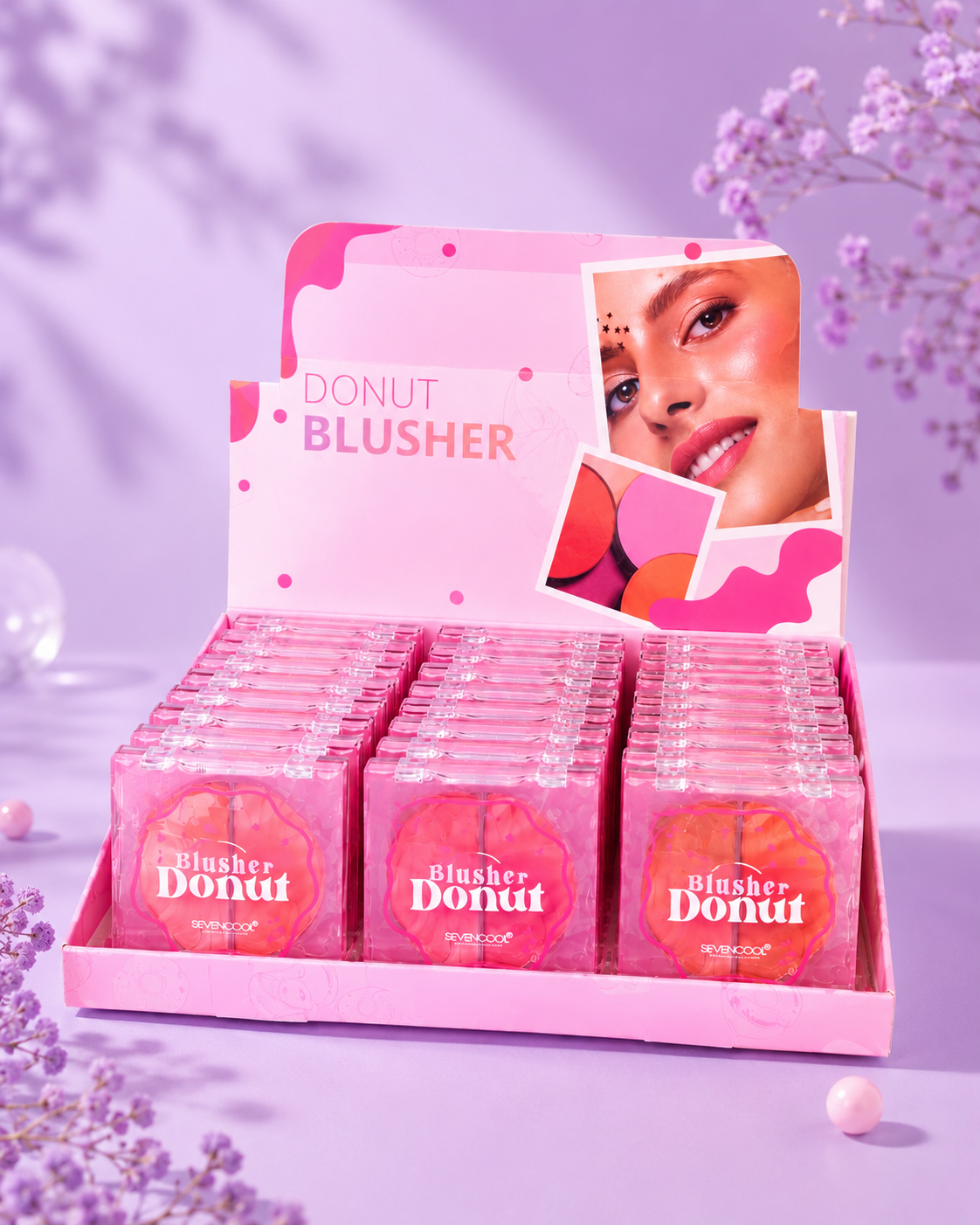 Blush compacto dúo donut