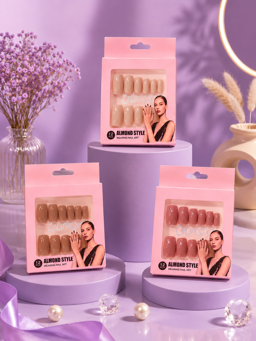 Uñas press on neutro