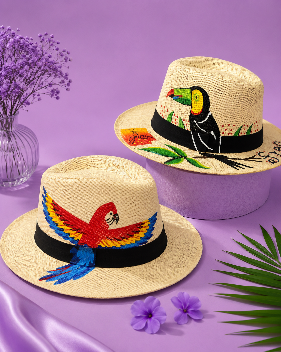 Sombrero estilo Panamá artesanal